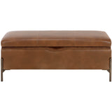 Kael Storage Bench, Tobacco Tan-Furniture - Benches-High Fashion Home