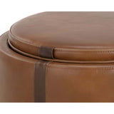 Borelli Storage Ottoman, Tobacco Tan/Autumn Chestnut-Furniture - Storage-High Fashion Home