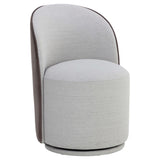 Cavoli Swivel Dining Chair, Mina Light Grey/Meg Ash, Set of 2