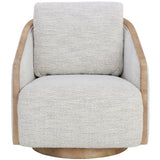 Tasia Swivel Chair, Merino Cotton-Furniture - Chairs-High Fashion Home