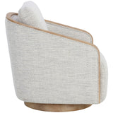 Tasia Swivel Chair, Merino Cotton-Furniture - Chairs-High Fashion Home