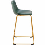 Augusta Barstool, Green/Gold-Furniture - Chairs-High Fashion Home