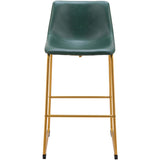 Augusta Barstool, Green/Gold-Furniture - Chairs-High Fashion Home