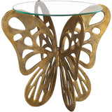 Motyl Accent Table, Gold-Furniture - Accent Tables-High Fashion Home