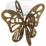 Motyl Accent Table, Gold-Furniture - Accent Tables-High Fashion Home