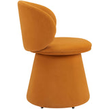 Oblic Swivel Dining Chair, Orange, Set of 2-Furniture - Dining-High Fashion Home