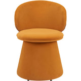 Oblic Swivel Dining Chair, Orange, Set of 2-Furniture - Dining-High Fashion Home