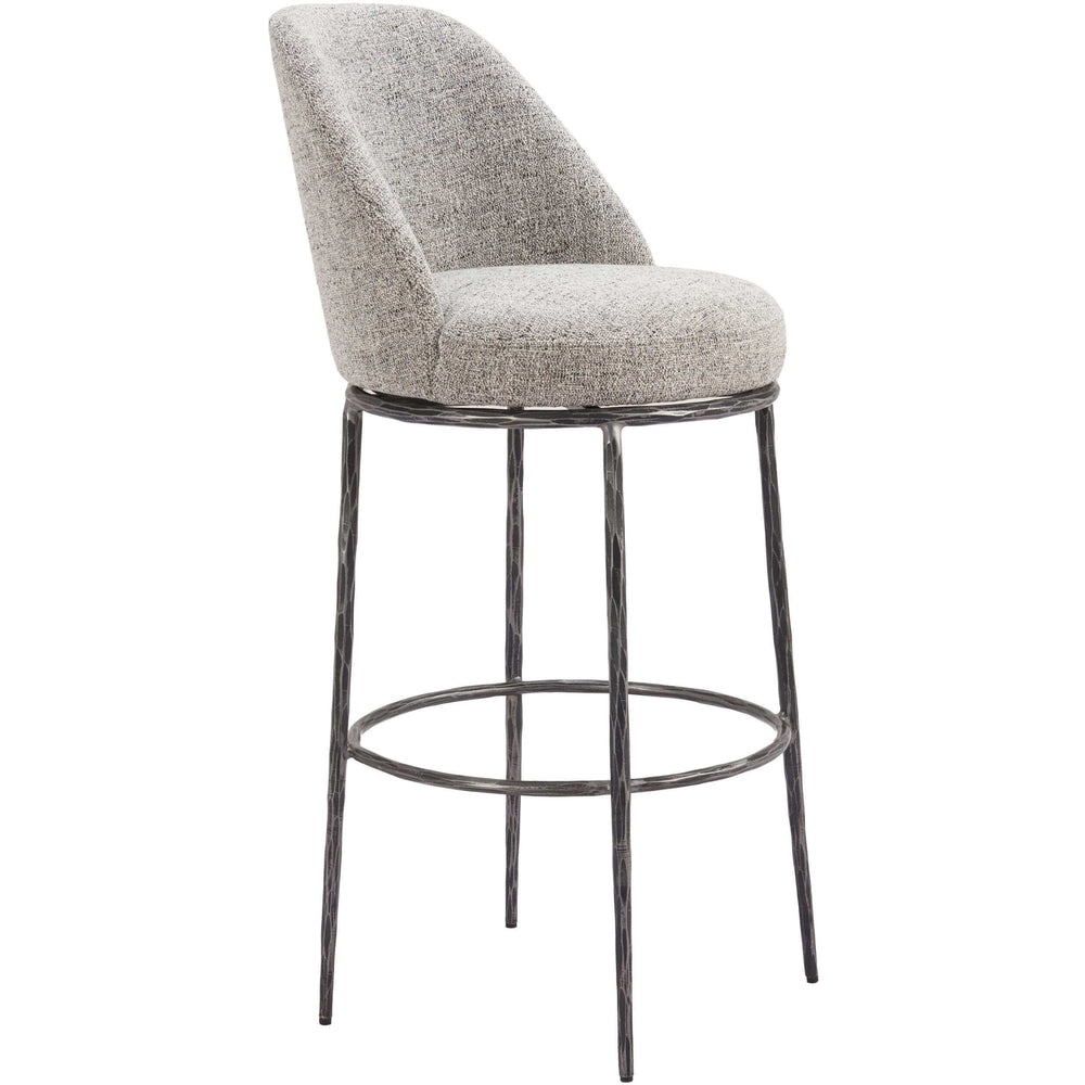 Nordhavn Swivel Barstool, Gray-Furniture - Dining-High Fashion Home