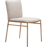 Nordvest Dining Chair, Beige/Gold, Set of 2-Furniture - Dining-High Fashion Home