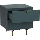 Celine Small Nightstand, Teal-Furniture - Storage-High Fashion Home