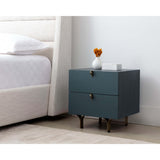 Celine Small Nightstand, Teal-Furniture - Storage-High Fashion Home