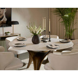 Bijon Round Dining Table, Antique Bronze-Furniture - Dining-High Fashion Home