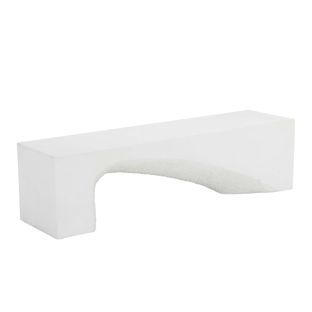 Soma Bench, White-Furniture - Benches-High Fashion Home