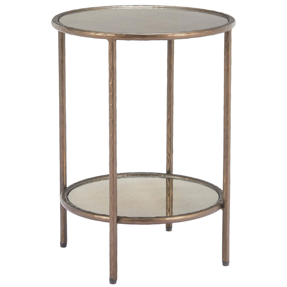 Anelli Side Table, Bronze-Furniture - Accent Tables-High Fashion Home