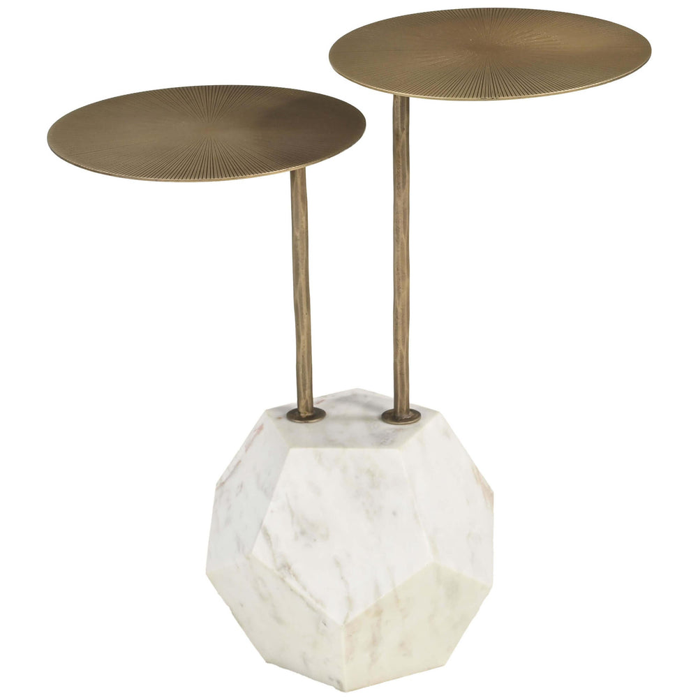 Anten Side Table, Brass-Furniture - Accent Tables-High Fashion Home