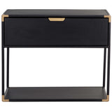 Doone Nightstand, Black-Furniture - Bedroom-High Fashion Home