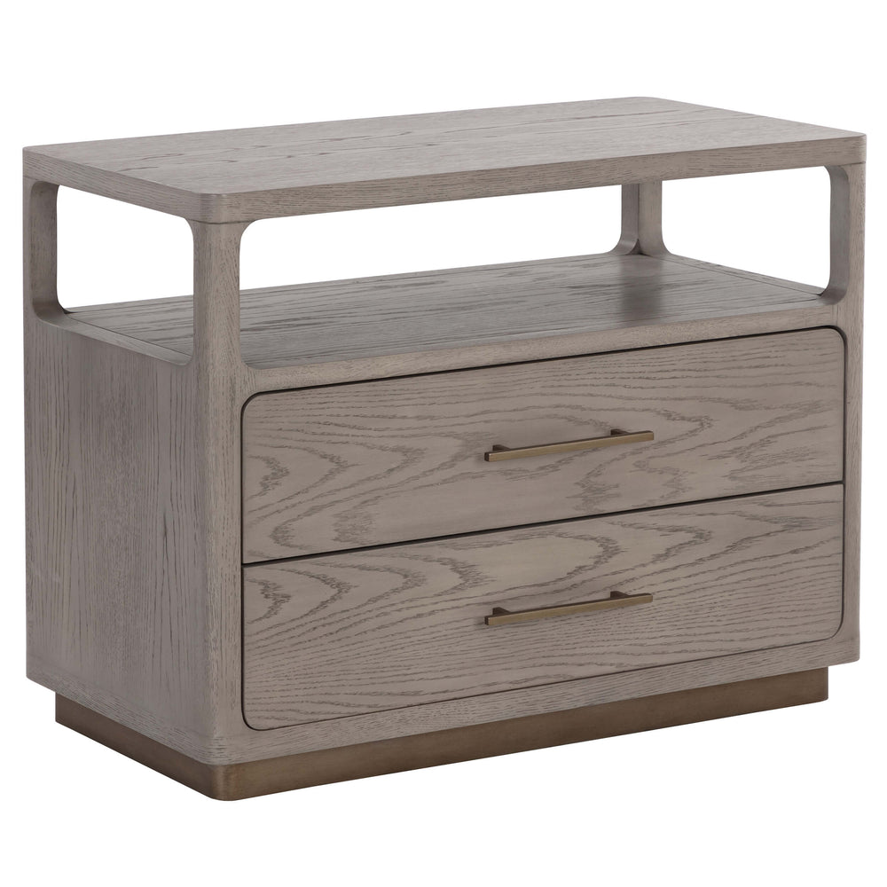 Danette Nightstand, Greige-Furniture - Bedroom-High Fashion Home