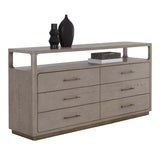 Danette Dresser, Greige-Furniture - Storage-High Fashion Home