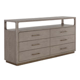 Danette Dresser, Greige-Furniture - Storage-High Fashion Home