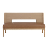 Brocco Bench, Milliken Cognac-Furniture - Benches-High Fashion Home