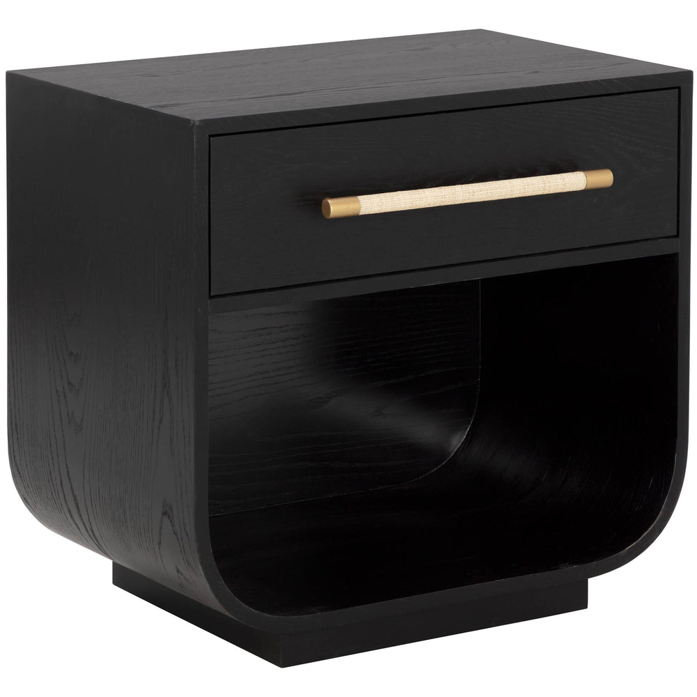 Tarrant Nightstand, Black-Furniture - Bedroom-High Fashion Home