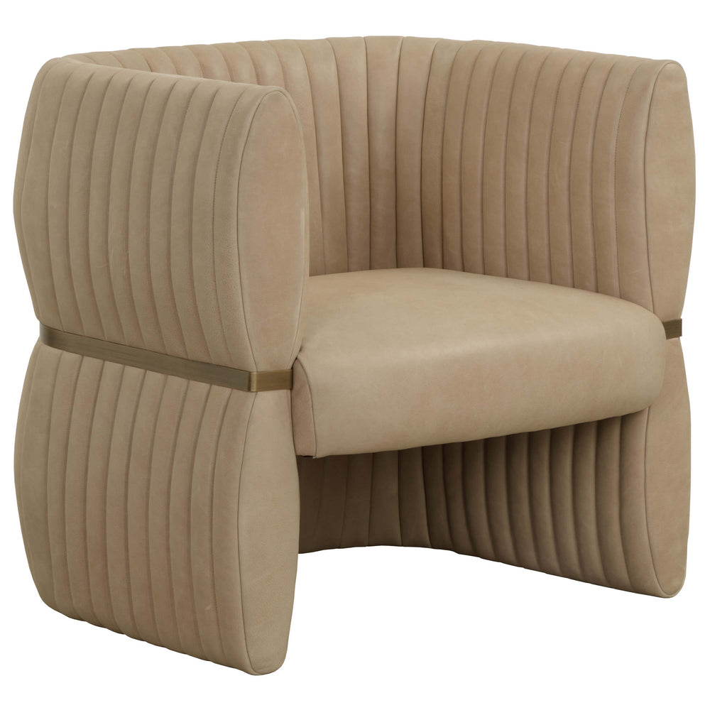 Tryor Leather Chair, Sahara Sand-Furniture - Chairs-High Fashion Home