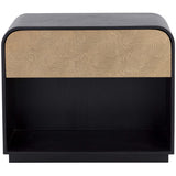 Algarve Nightstand, Champagne Gold-Furniture - Bedroom-High Fashion Home