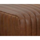 Lewin Leather Rectangular Ottoman, Aged Cognac-Furniture - Chairs-High Fashion Home