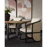 Palermo Dining Chair, Stinson Cream/Charcoal-Furniture - Chairs-High Fashion Home