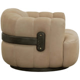 Tadeo Leather Swivel Chair, Sahara Sand-Furniture - Chairs-High Fashion Home