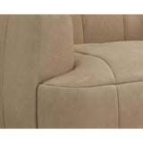 Tadeo Leather Swivel Chair, Sahara Sand-Furniture - Chairs-High Fashion Home