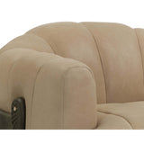 Tadeo Leather Swivel Chair, Sahara Sand-Furniture - Chairs-High Fashion Home