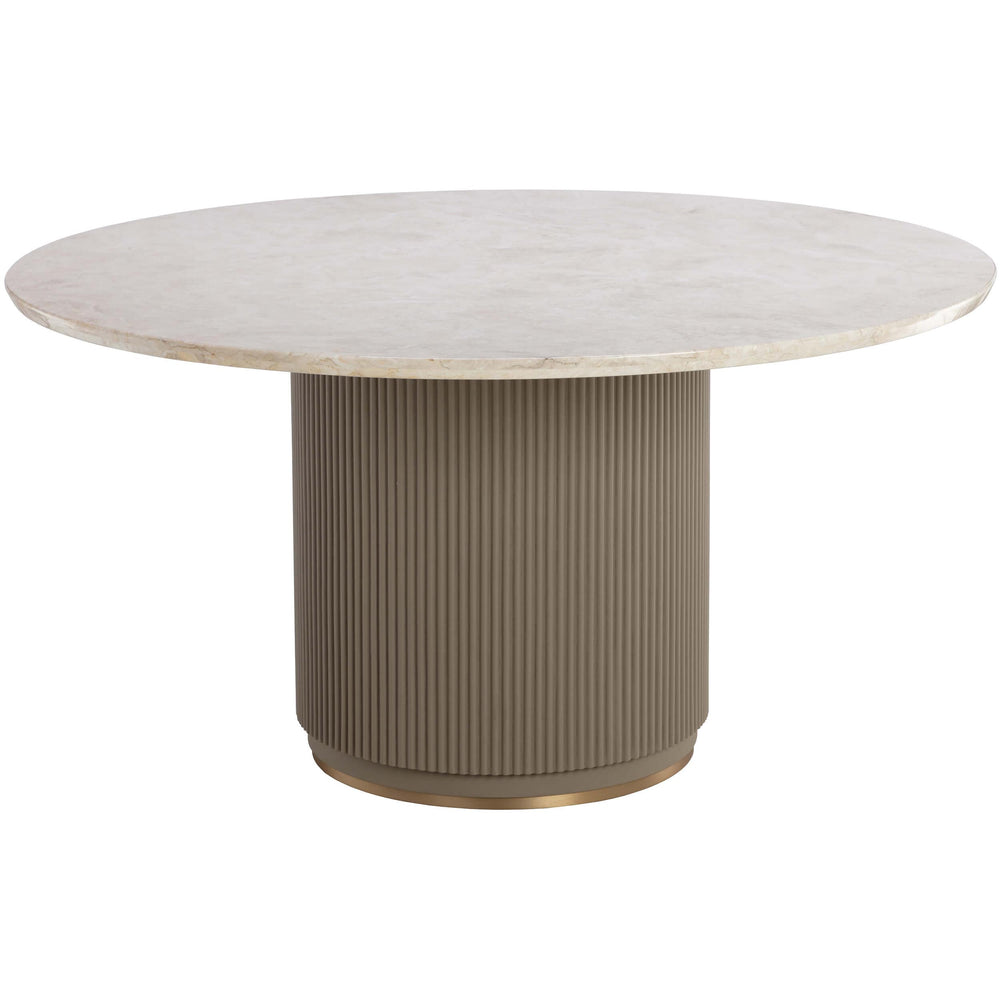 Cataldi Round Dining Table, Taupe-Furniture - Dining-High Fashion Home