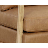 Castell Leather Swivel Chair, Ludlow Sesame-Furniture - Chairs-High Fashion Home