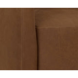 Emilie Leather Swivel Chair, Nubuck Caramel-Furniture - Chairs-High Fashion Home