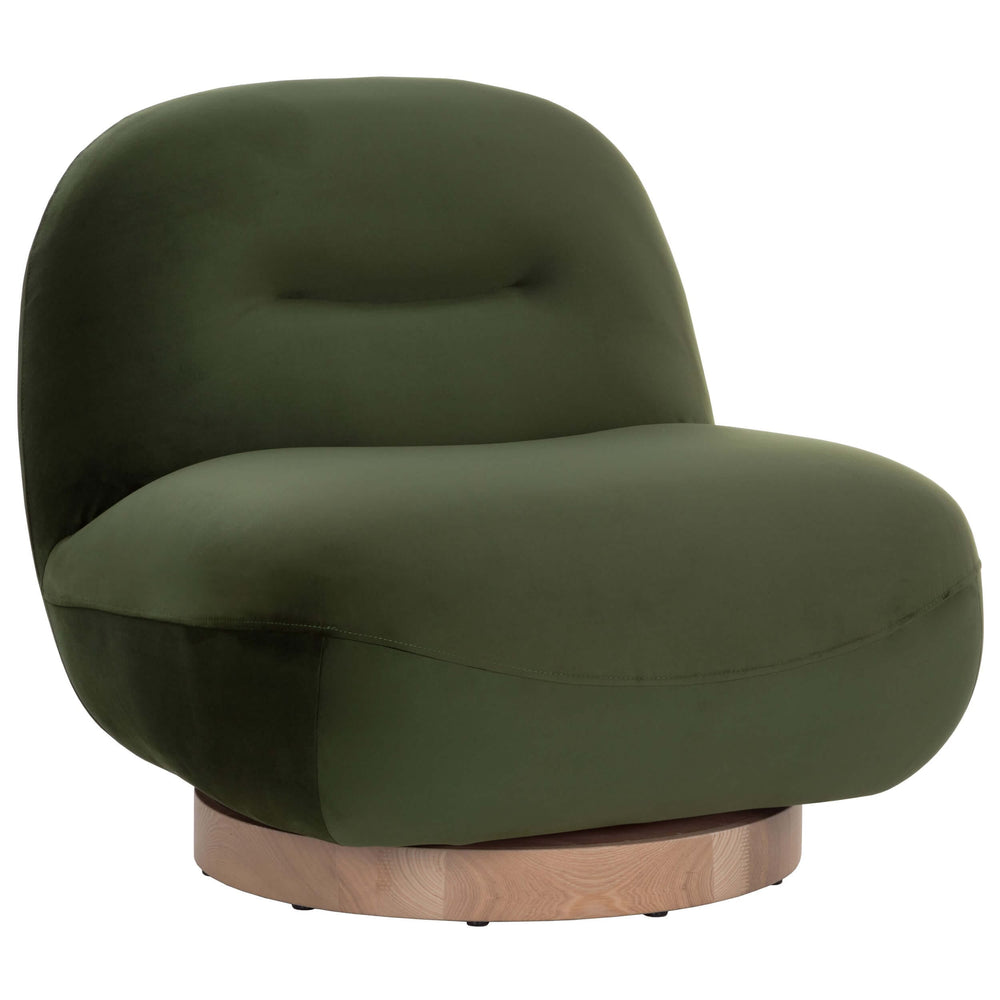 Franze Swivel Chair, Moss Green-Furniture - Chairs-High Fashion Home