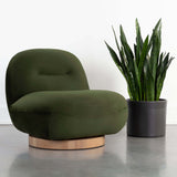 Franze Swivel Chair, Moss Green-Furniture - Chairs-High Fashion Home