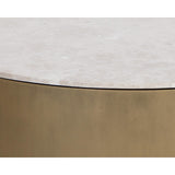 Guinevere Coffee Table, Antique Brass