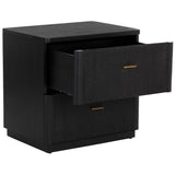 Etienne Nightstand, Black-Furniture - Bedroom-High Fashion Home