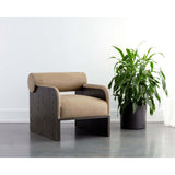 Coburn Leather Chair, Sahara Sand-Furniture - Chairs-High Fashion Home