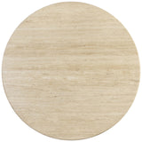 Savona Round Dining Table, Travertine-Furniture - Dining-High Fashion Home