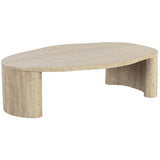 Abina Coffee Table, Travertine-Furniture - Accent Tables-High Fashion Home