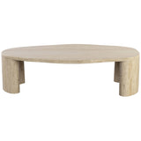 Abina Coffee Table, Travertine-Furniture - Accent Tables-High Fashion Home