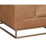 Ira Leather Sofa, Camel-Furniture - Sofas-High Fashion Home