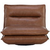 Colson Leather Swivel Chair, Cognac-Furniture - Chairs-High Fashion Home