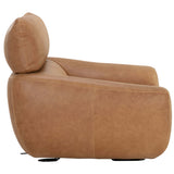 Paget Leather Glider Chair, Camel-Furniture - Chairs-High Fashion Home