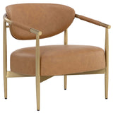 Heloise Chair, Milliken Cognac-Furniture - Chairs-High Fashion Home