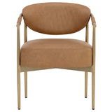 Heloise Arm Chair, Milliken Cognac, Set of 2-Furniture - Dining-High Fashion Home