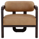 Madrone Leather Chair, Ludlow Sesame-Furniture - Chairs-High Fashion Home