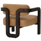 Madrone Leather Chair, Ludlow Sesame-Furniture - Chairs-High Fashion Home